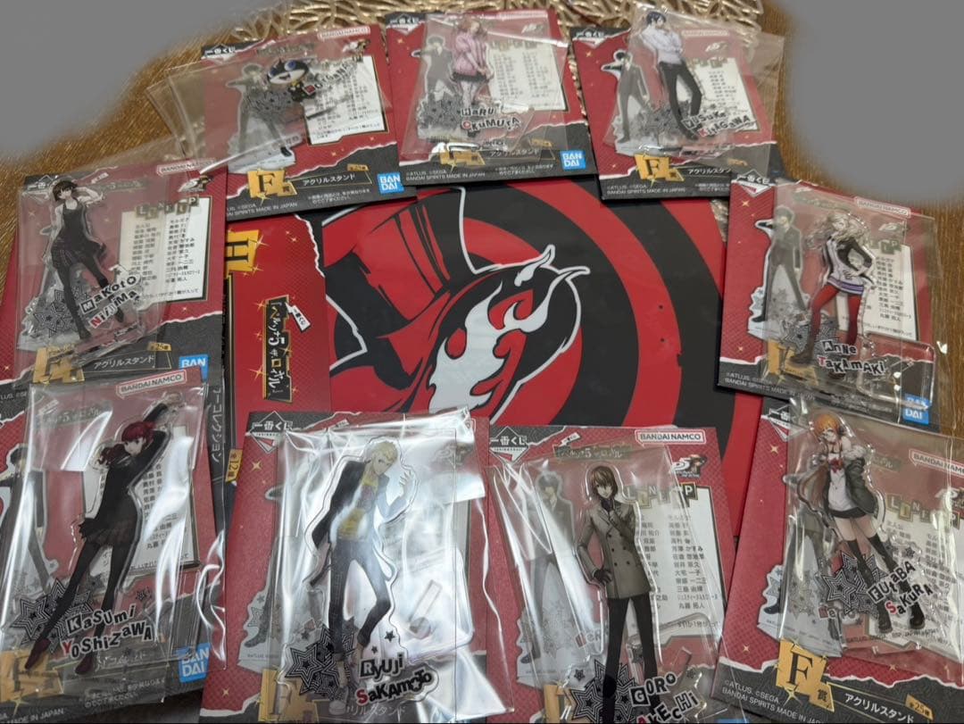 【ペルソナ5R】一番くじF賞心の怪盗団(ジョーカー以外)アクスタセット＋ファイル