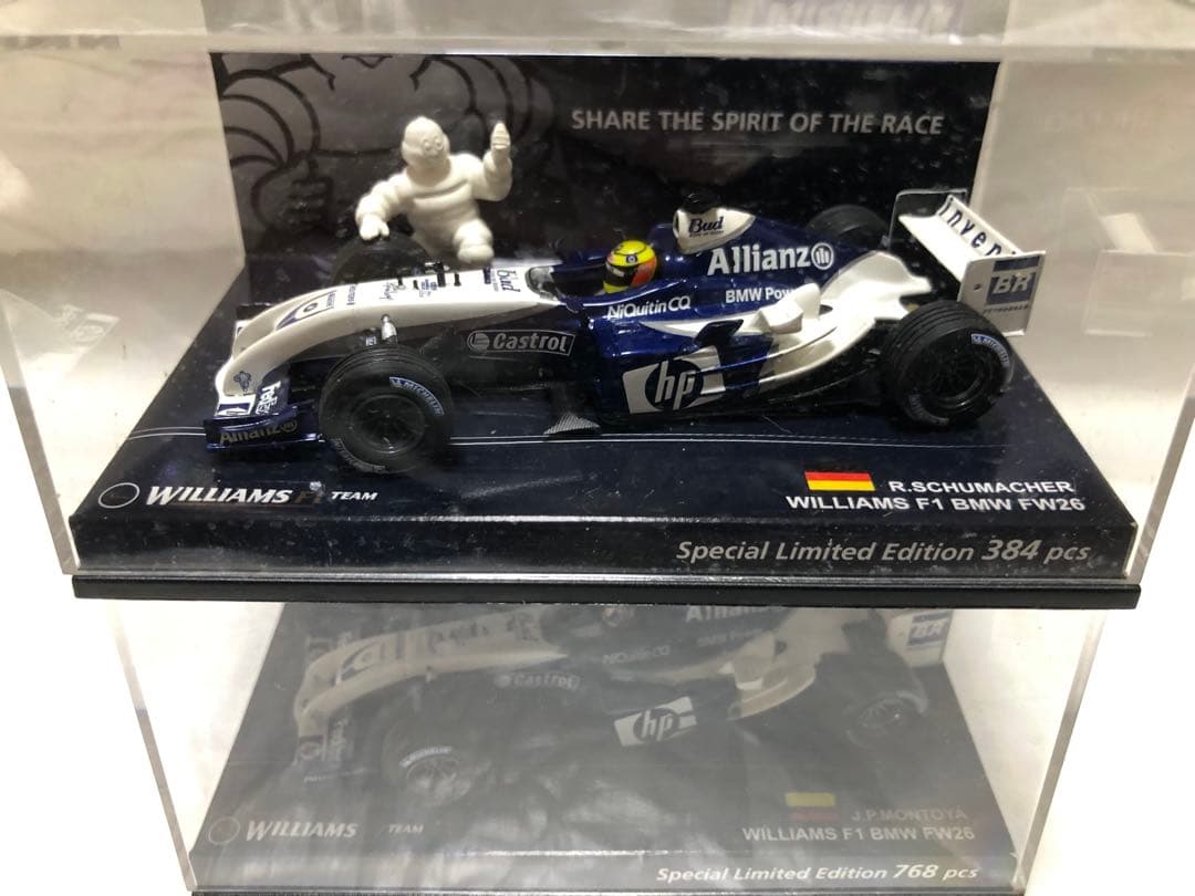 ミニチャンプス ウィリアムズF1BMW FW26 ミシュランボックス 2台未使用