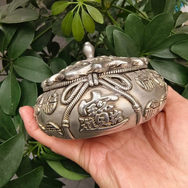 銅 細工 金銀満倉銭袋貯蔵タンク 工芸品 美術品 置物