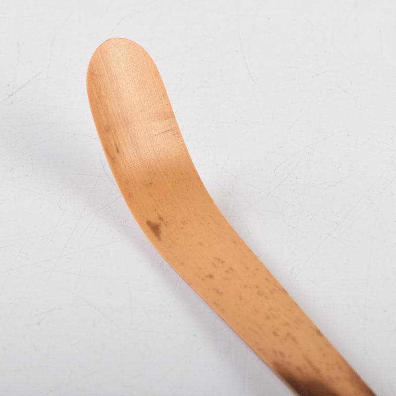 茶道具　海野宗泰作　茶杓　銘千代乃寿　紫野　松長剛山書付　共筒共箱　V　9140