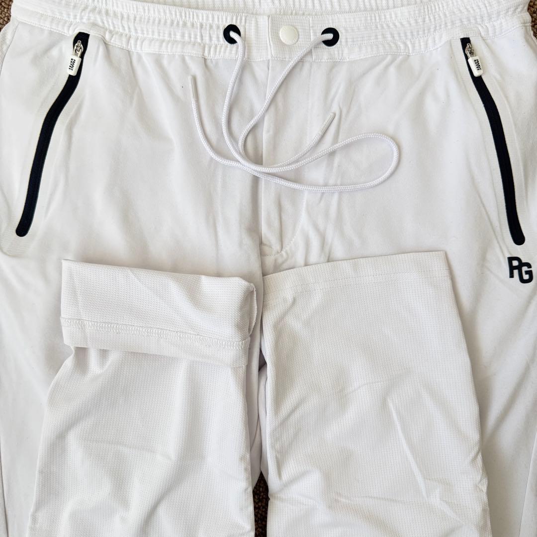 パーリーゲイツ　パンツ　白　黒　L〜XL相当 ホワイト　ドライ　ストレッチ　5