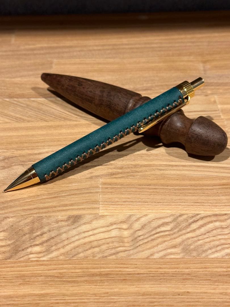 (フォロー割20%OFF)革軸シャーペン プエブロ 加藤金属 KATO202