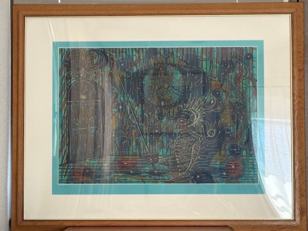 額装 版画「LE MERCENAIRE（戦士）」サイン有 No.50/175