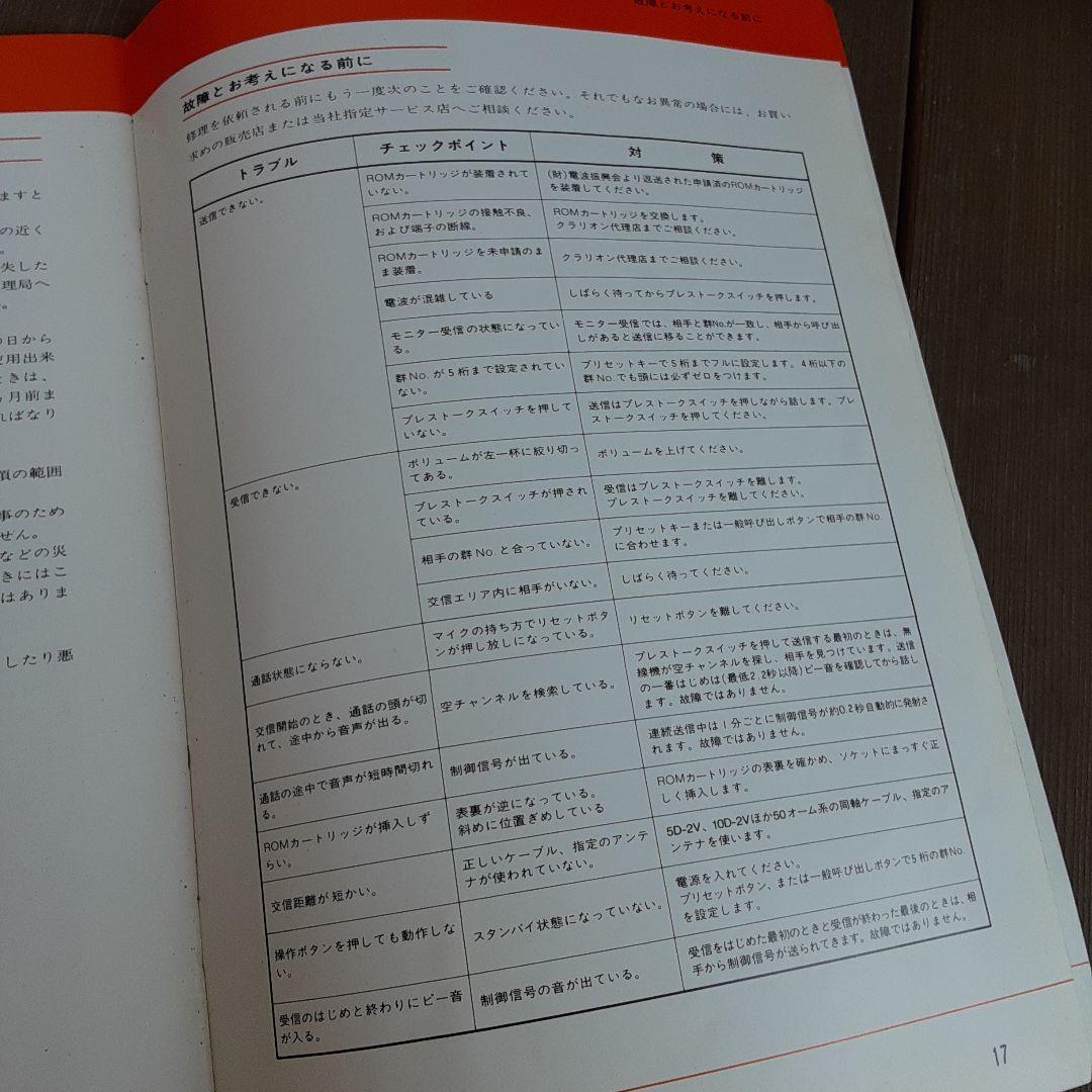 クラリオン　パーソナルトランシーバー