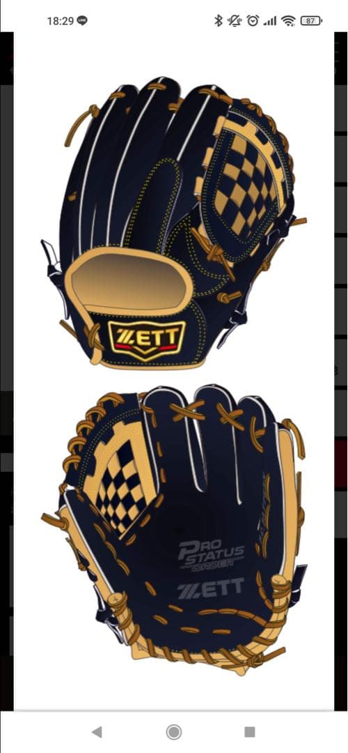 ZETT プロステイタス 軟式 オーダーグラブ 源田モデル 内野手用 【美品】