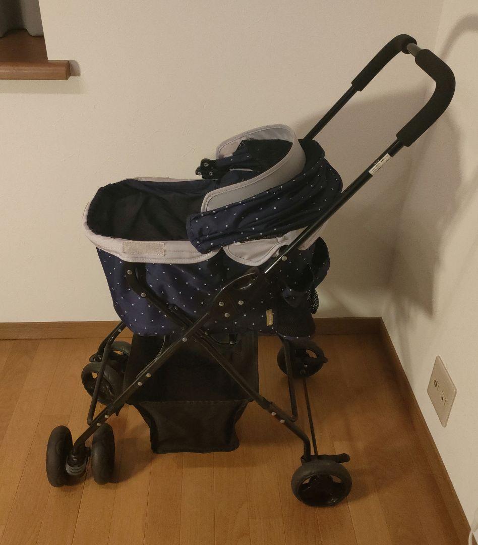 GEX わんわんカートライト 軽量4.8kg ドット模様 ペットカート