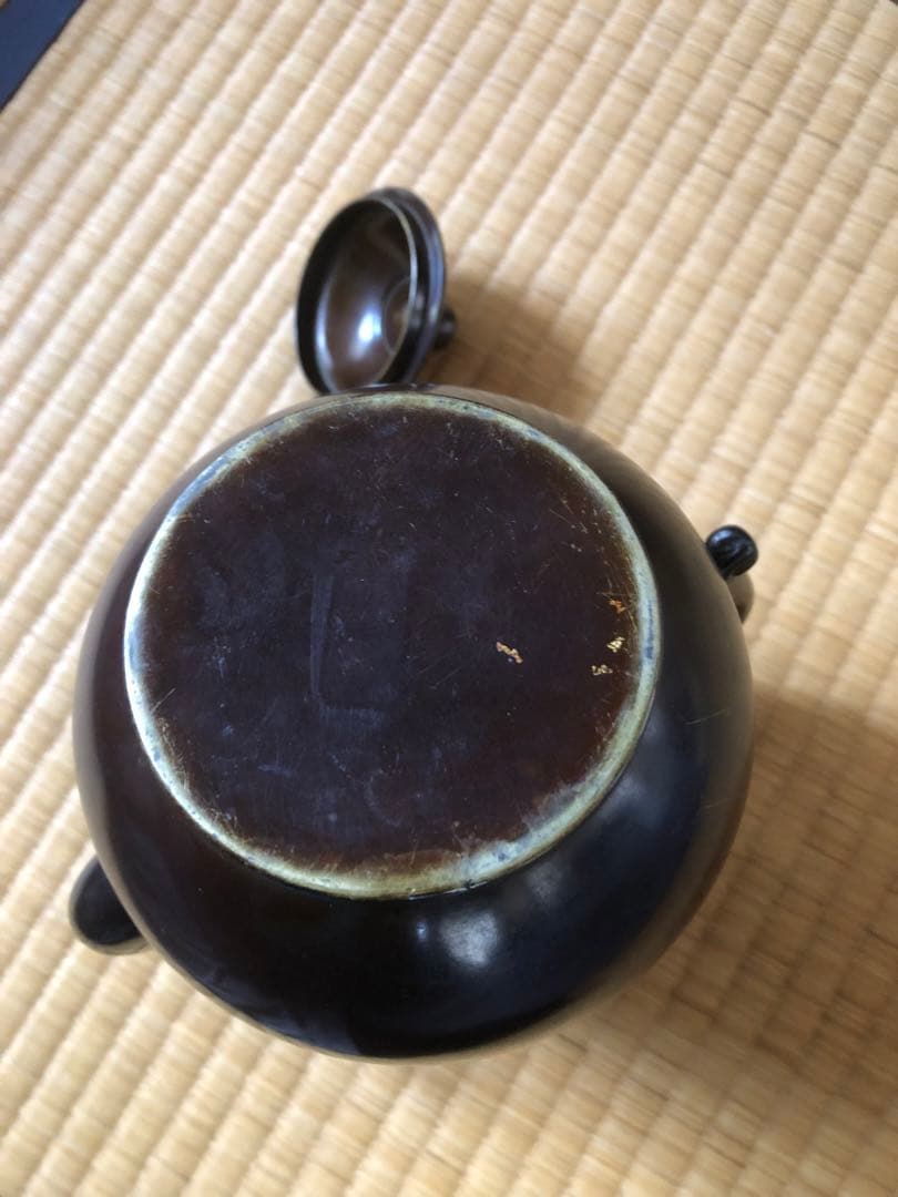 時代　唐銅　水指　木箱入