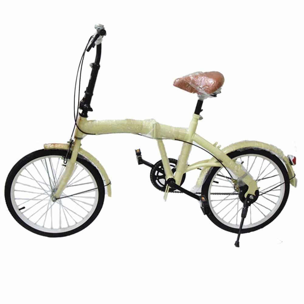 折りたたみ自転車 ２０インチ ミニベロ ママチャリ 折り畳み自転車ブラウン