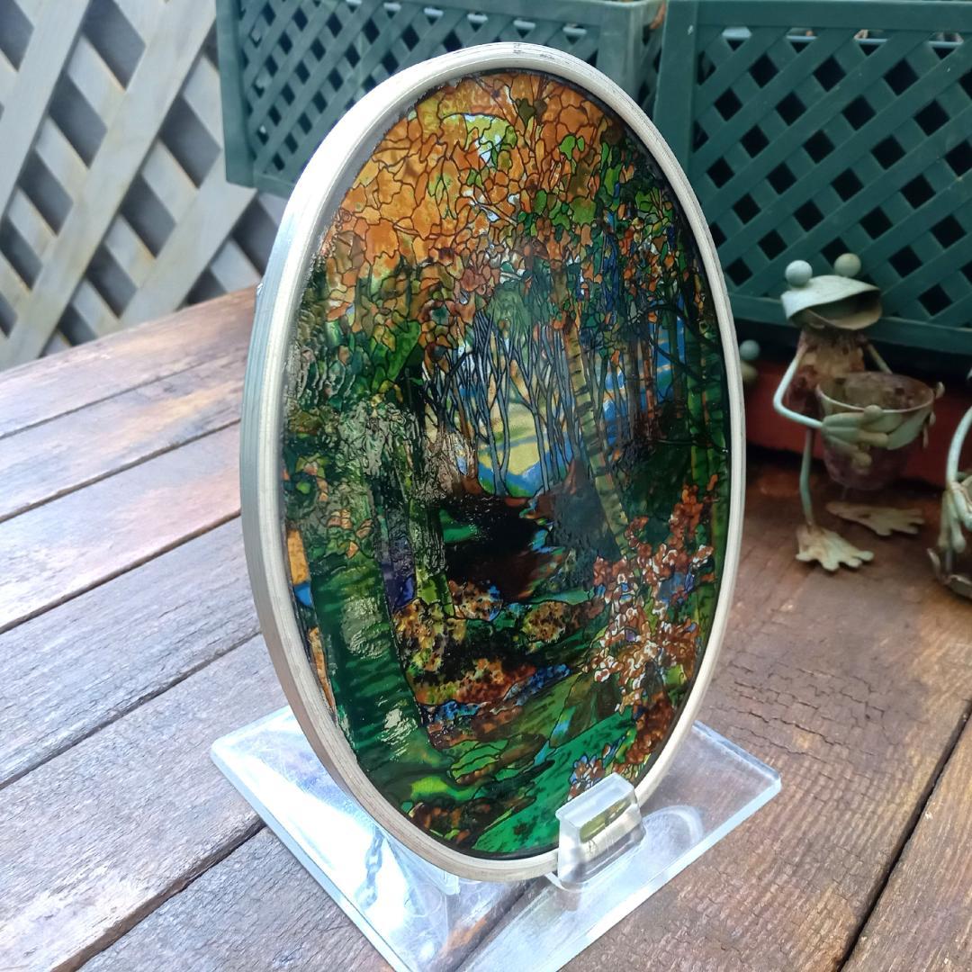 ルイスCティファニー ステンドグラスLandscape秋景グラスマスターズ社