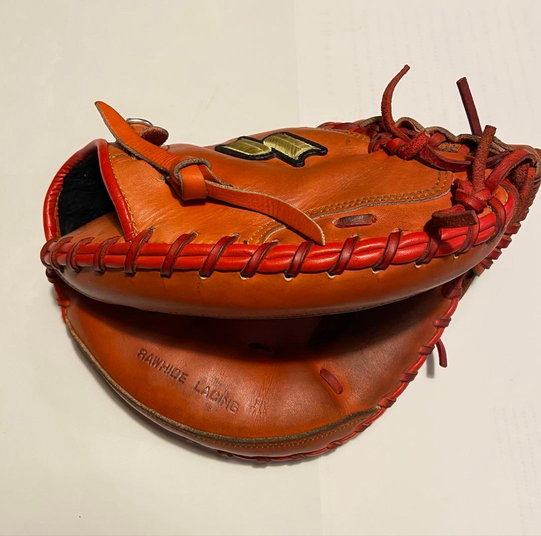 キャッチャーミット オレンジ レザー