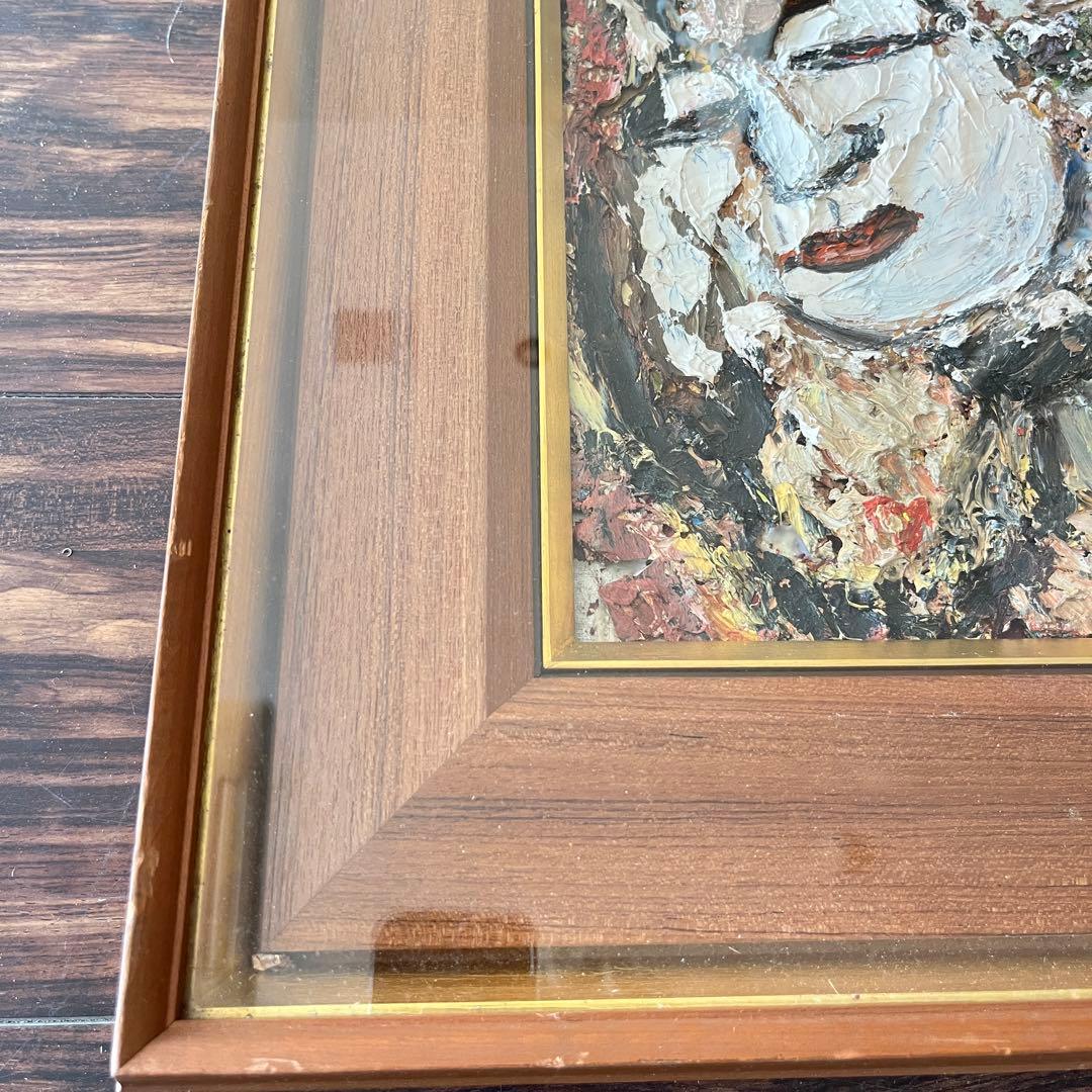 油彩 丸山妙子 仏像 画家・光陽会常任委員・福島県出身 厚塗り  油彩 G