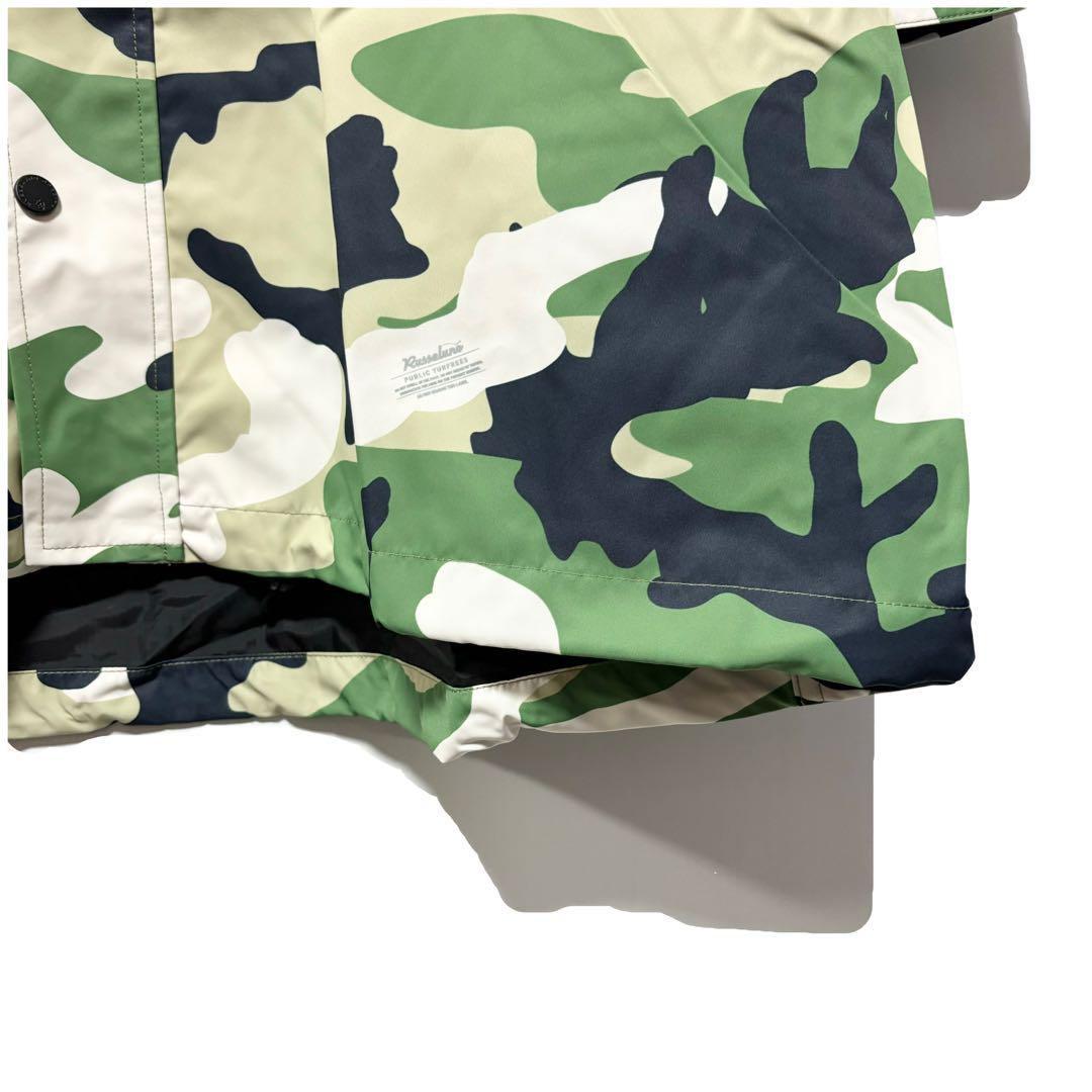 新品 ラッセルノ ゴルフ 2Way カスタム ロング ジャケット カモ XL 6