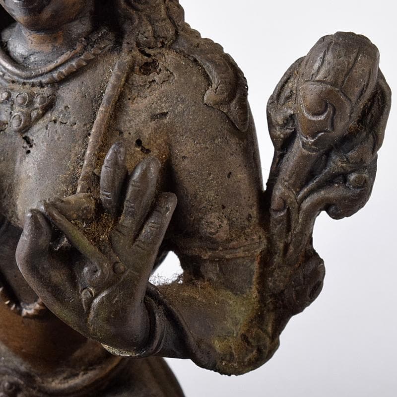 仏教美術　古銅　チベット仏　仏像　置物　M　R8376