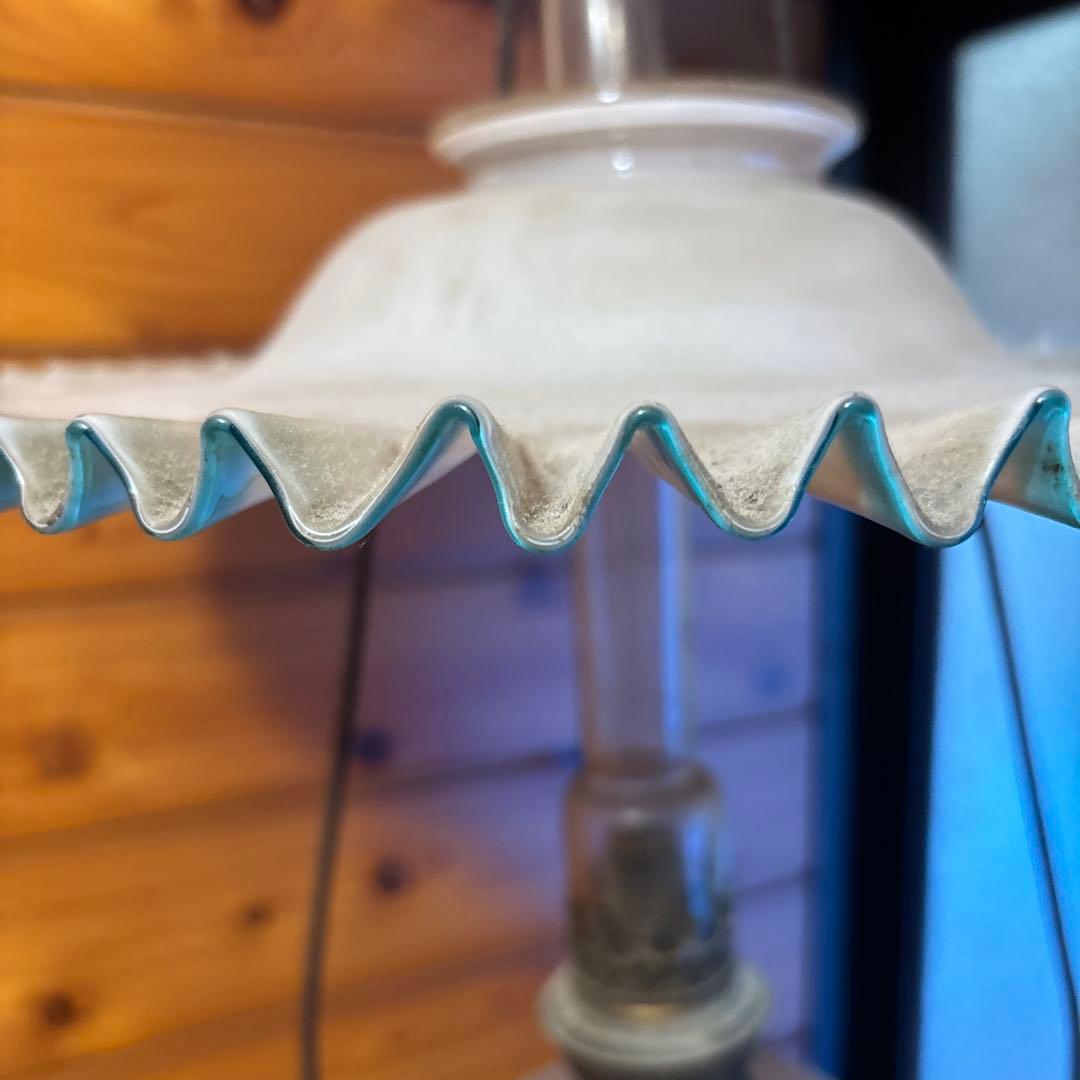 アンティークオイルランプ クリーム色