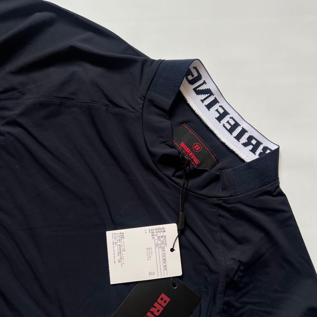 【新品】BRIEFING ブリーフィング　モックネック　ゴルフ　半袖シャツ　L