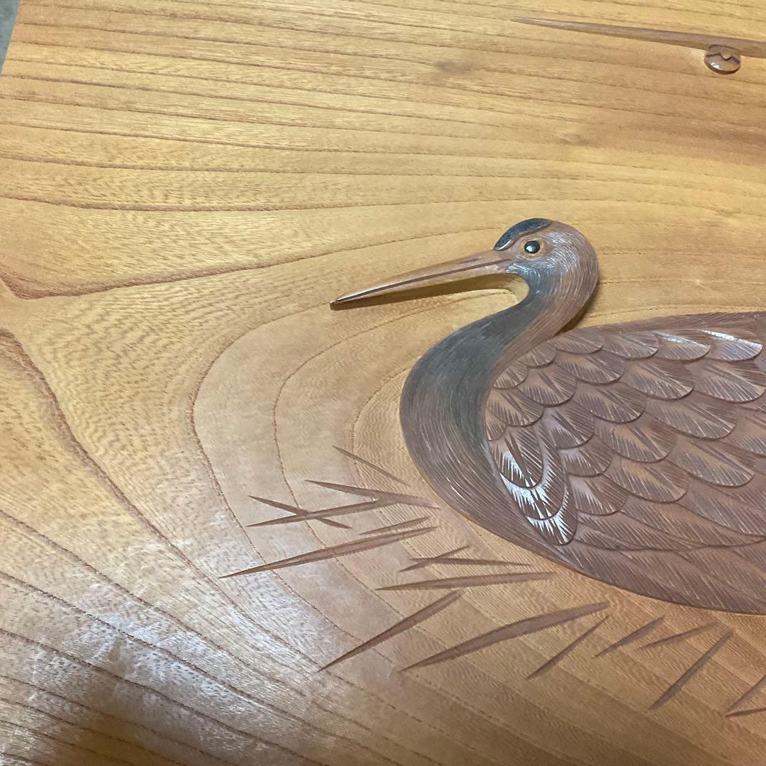 けやきの木彫額『鶴の巣篭もり』作家への注文品