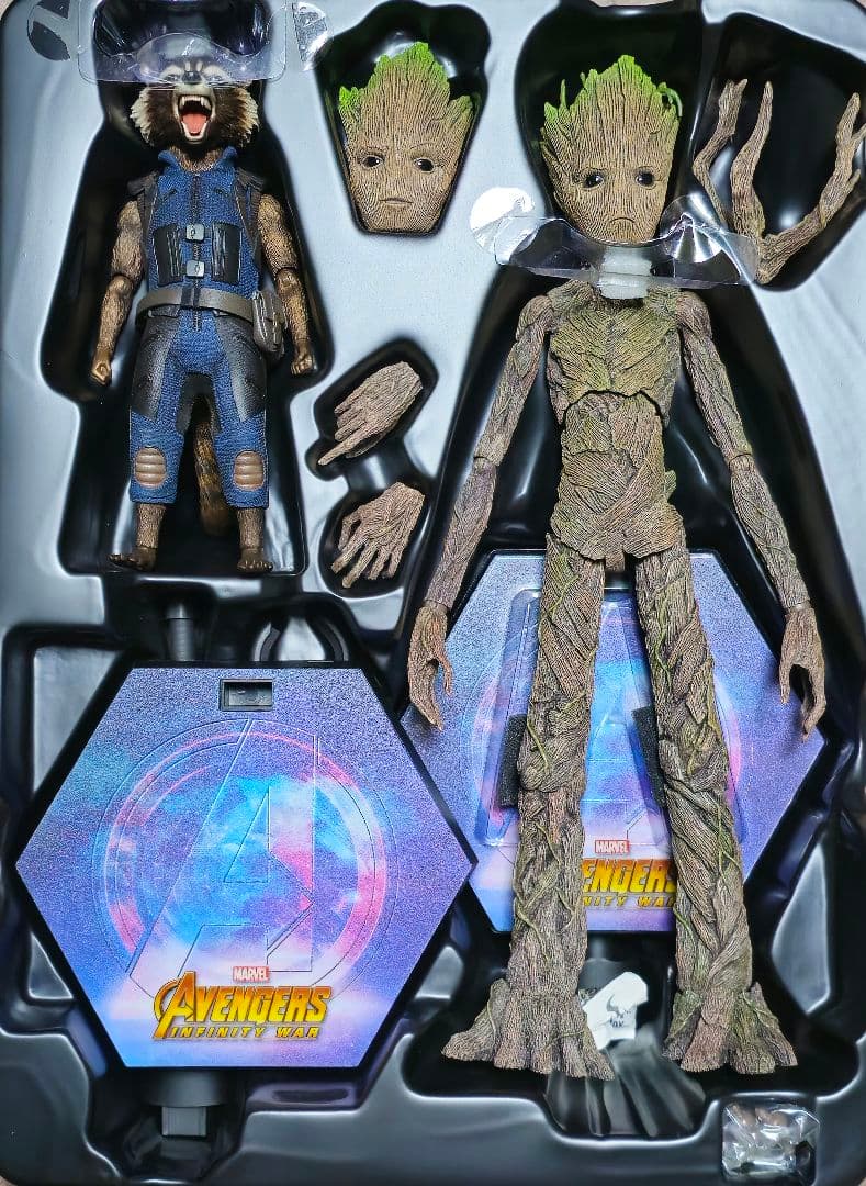 アベンジャーズ インフィニティウォー 1/6 グルート＆ロケット ホットトイズ