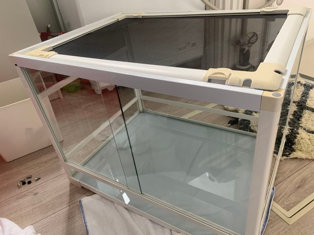 爬虫類、小動物用ケージ 三晃商会 パンテオン ホワイト WH6045