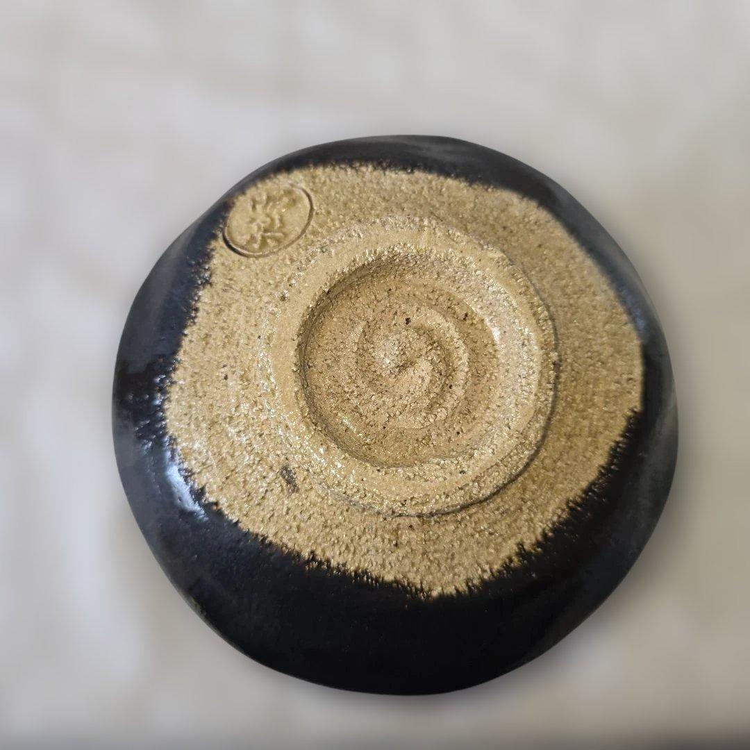 佐々木昭楽 作 黒楽茶碗 共箱付 茶道具 抹茶碗 京都 楽焼