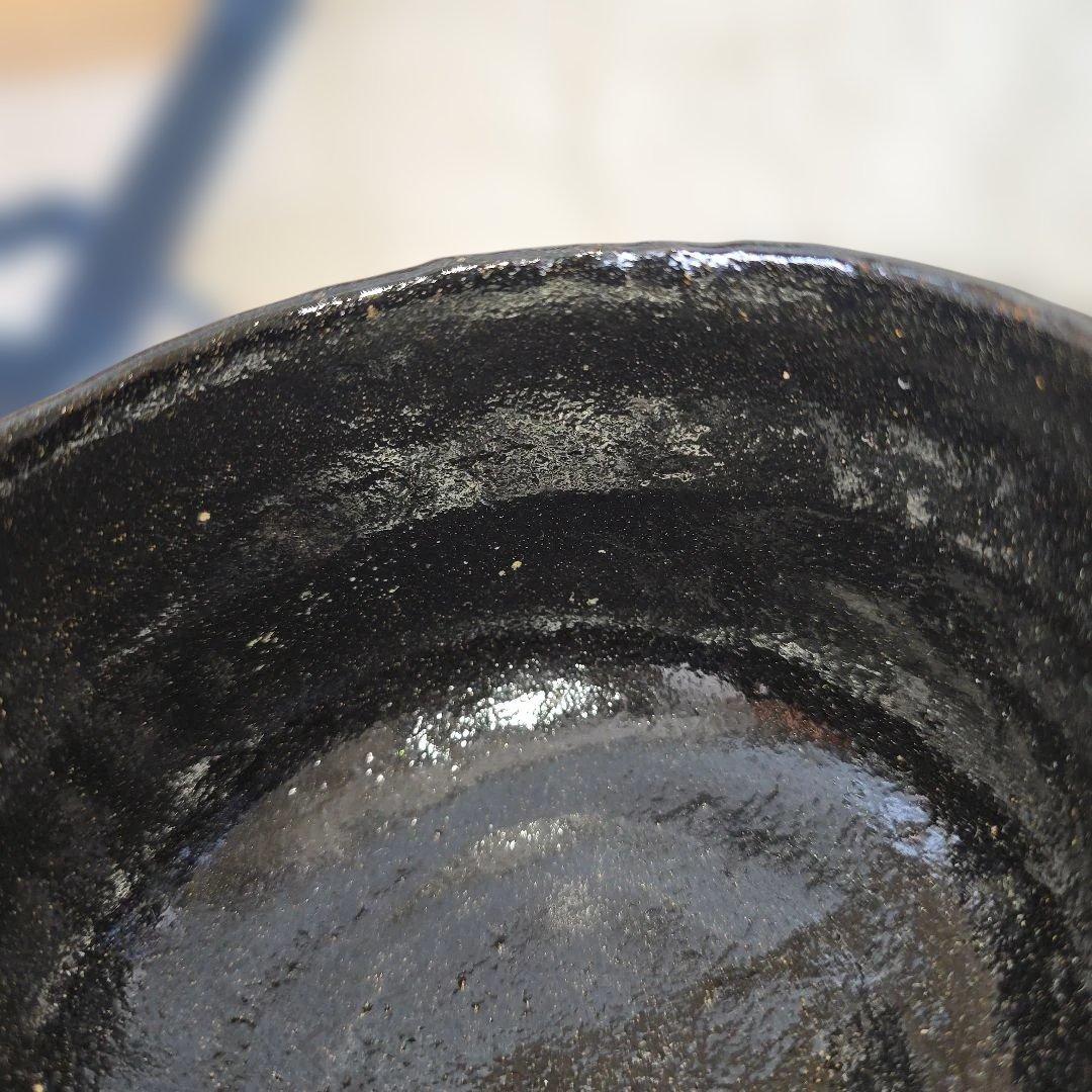 佐々木昭楽 作 黒楽茶碗 共箱付 茶道具 抹茶碗 京都 楽焼