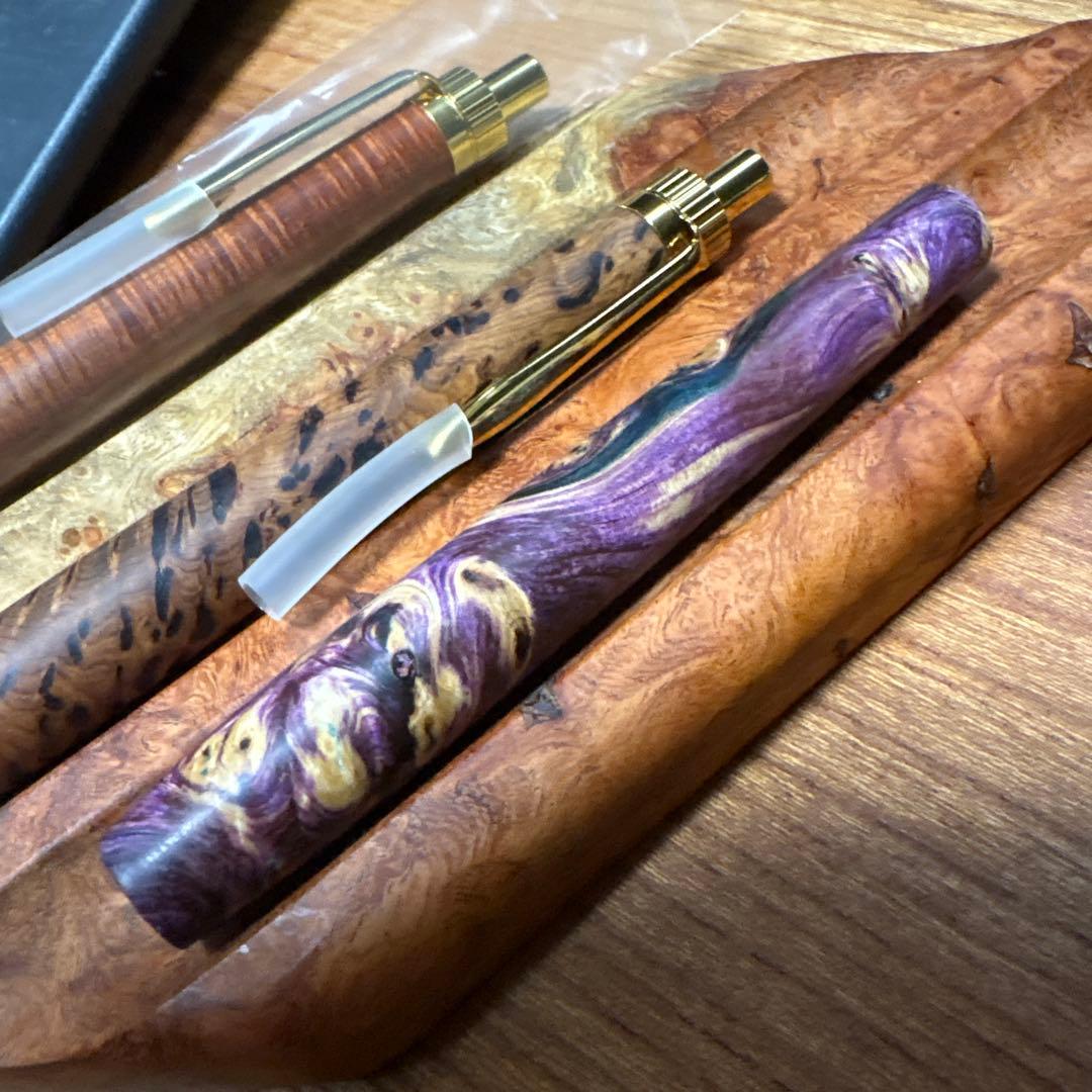 559スタビライズドウッドバーチバール　木軸シャーペン　ボールペン