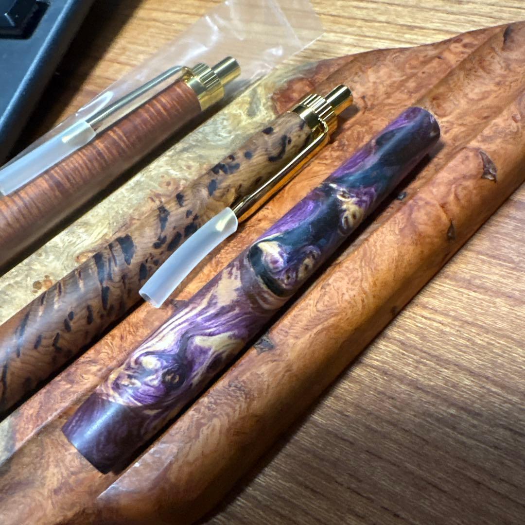 559スタビライズドウッドバーチバール　木軸シャーペン　ボールペン