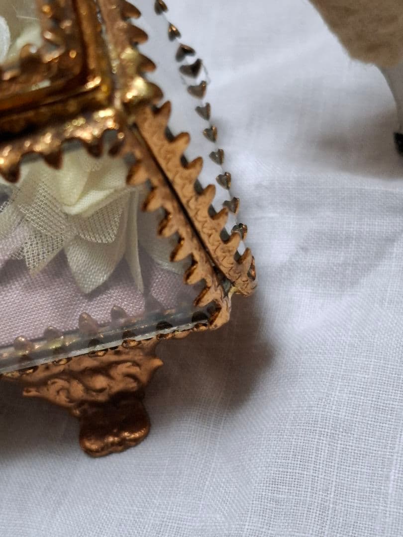 アンティーク雑貨★グローブドマリエ★ガラスケース★小物入れ★ミニョネット