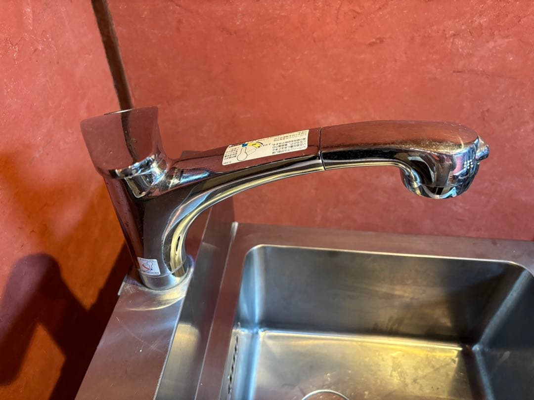 1槽シンク ステンレス 業務用 流し台　ハンドシャワー付き