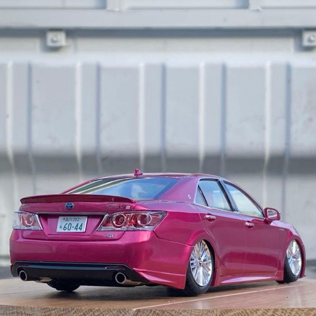 プラモデル完成品 アオシマ 1/24 214クラウンアスリート後期