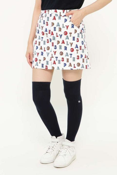 正規品パーリーゲイツアートピケダイヤカットロゴプリントスカートレディスサイズ00