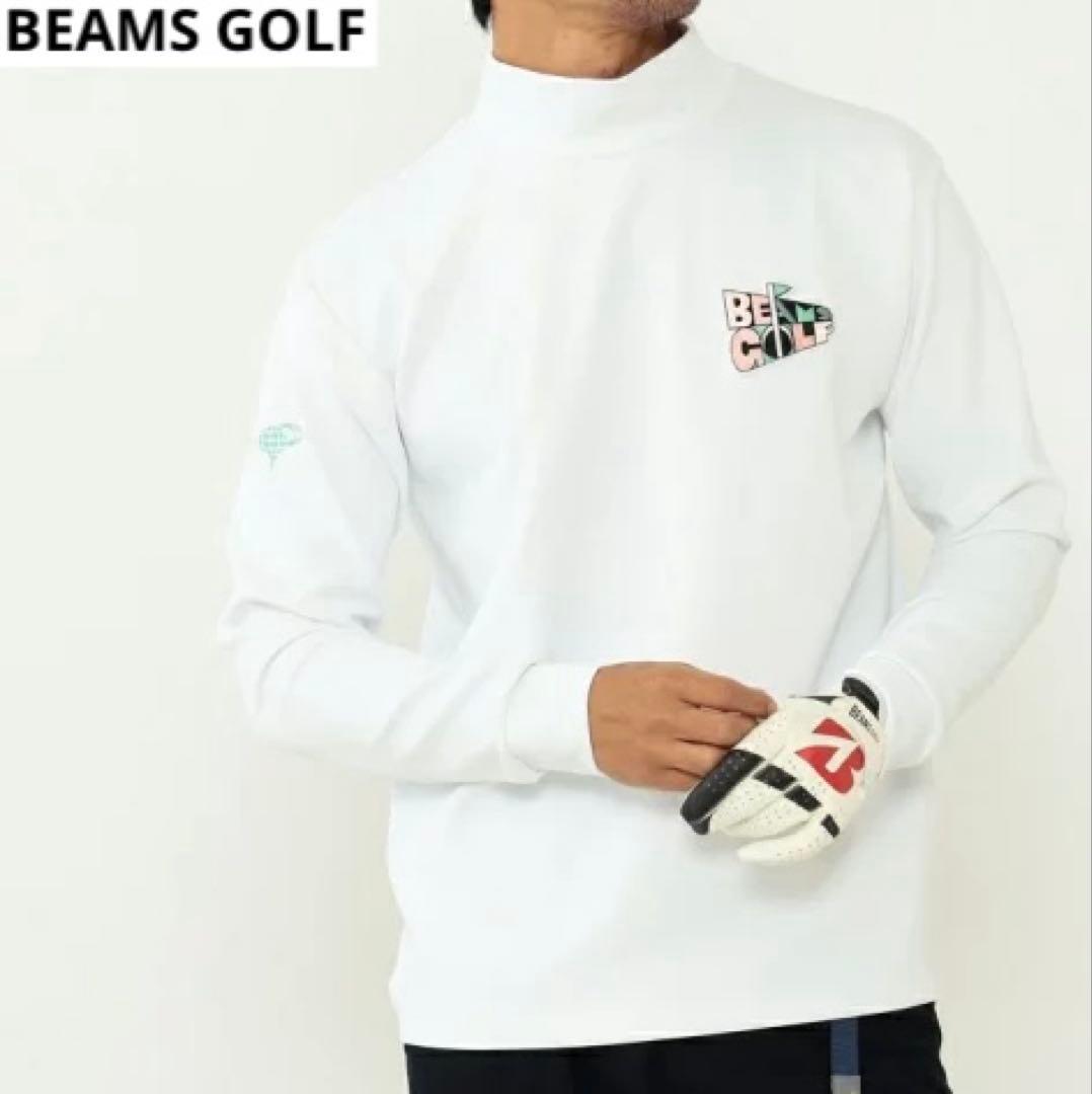 【BEAMS GOLF】　別注 フラッグモックネックシャツ　プルオーバー　ロンT