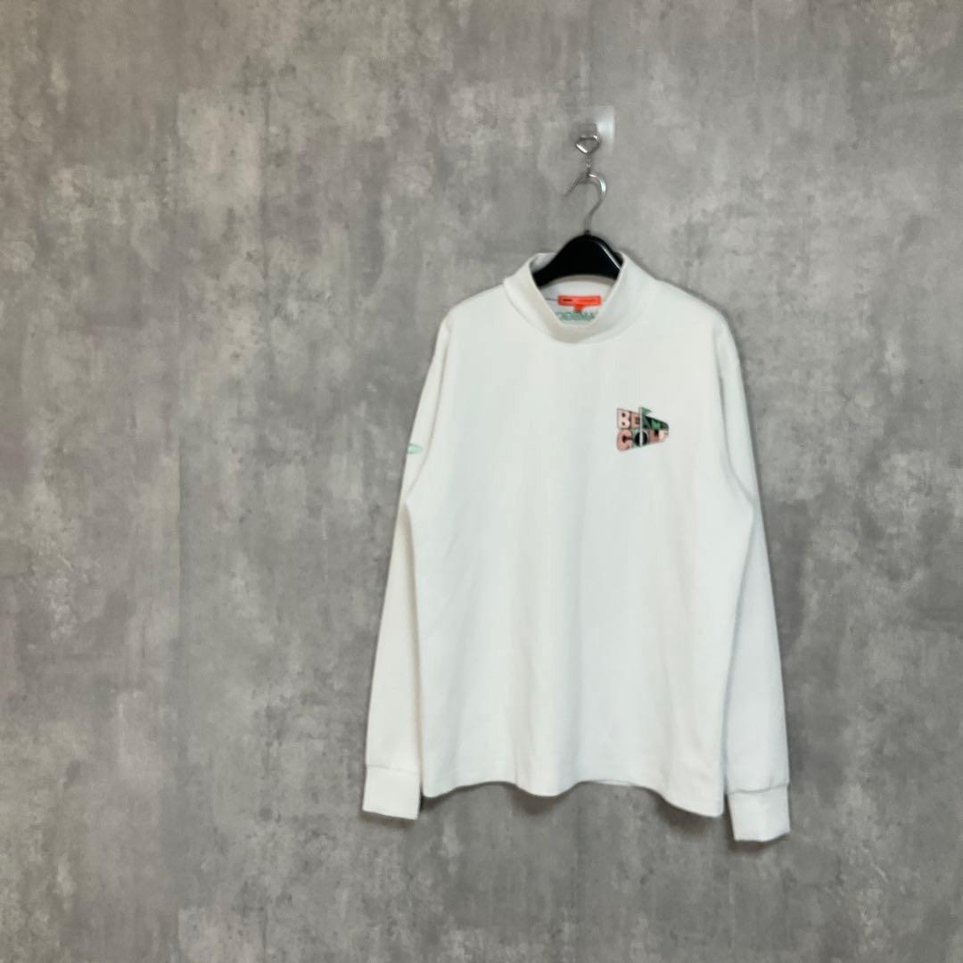 【BEAMS GOLF】　別注 フラッグモックネックシャツ　プルオーバー　ロンT