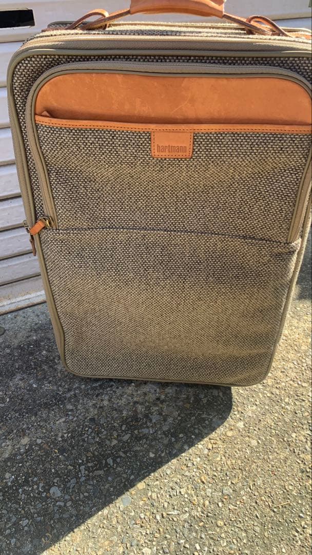 hartmann ツイード/レザー　キャリーケース