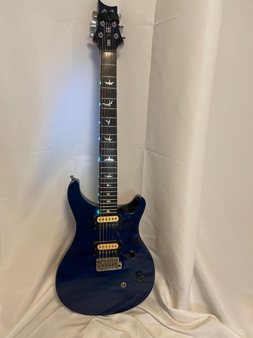 PRS SE custom24 blue LEDライト付き！