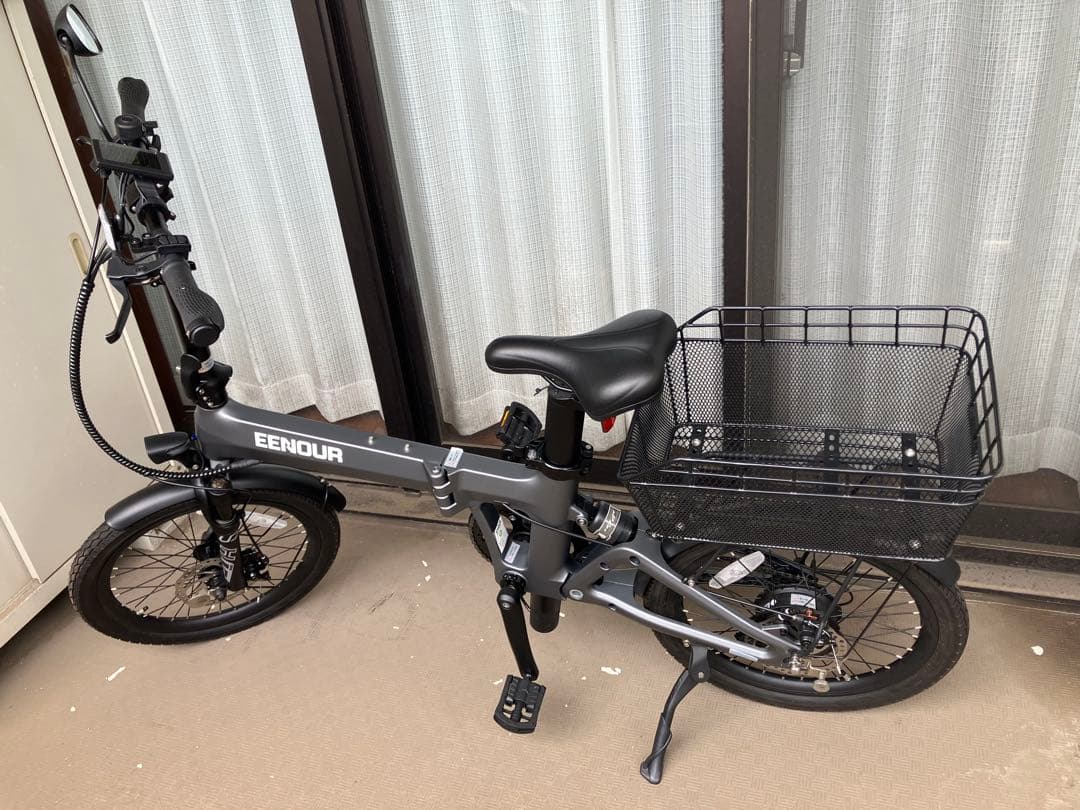 (ガリー)日本製EENOUR 電動アシスト自転車 バスケット付き
