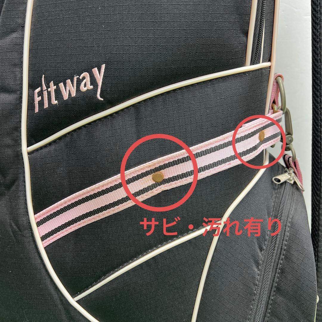 Fitway フィットウェイ　7インチ　レディース　ブラック　ゴルフバッグ
