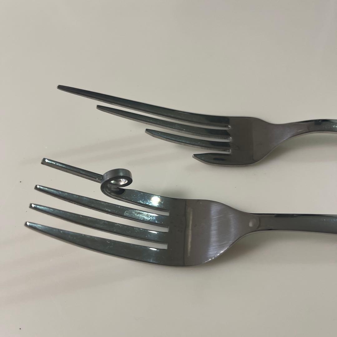 【非売品・未使用品】福田繁雄 デザイン アート カトラリー フォークセット
