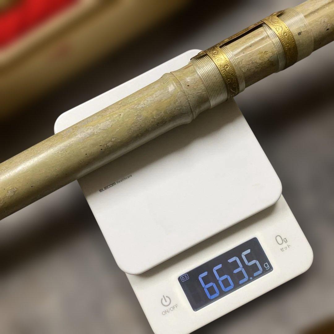 希少美術工芸 玉笛 二本組 木箱入り 天然石 玉製 吐金工藝