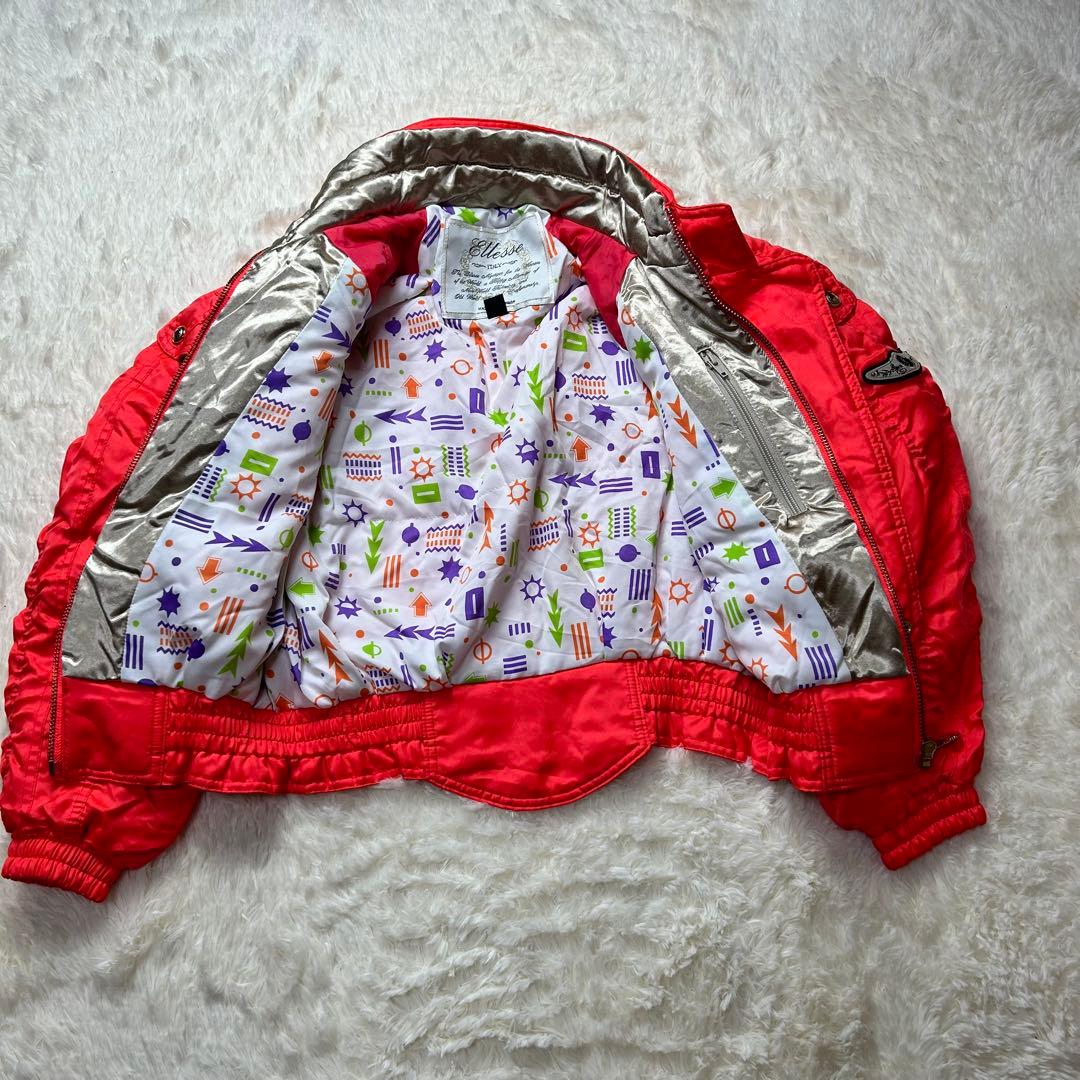 Ellesse スキーウェア スノボ 上下セット 金ボタンバックル オレンジ