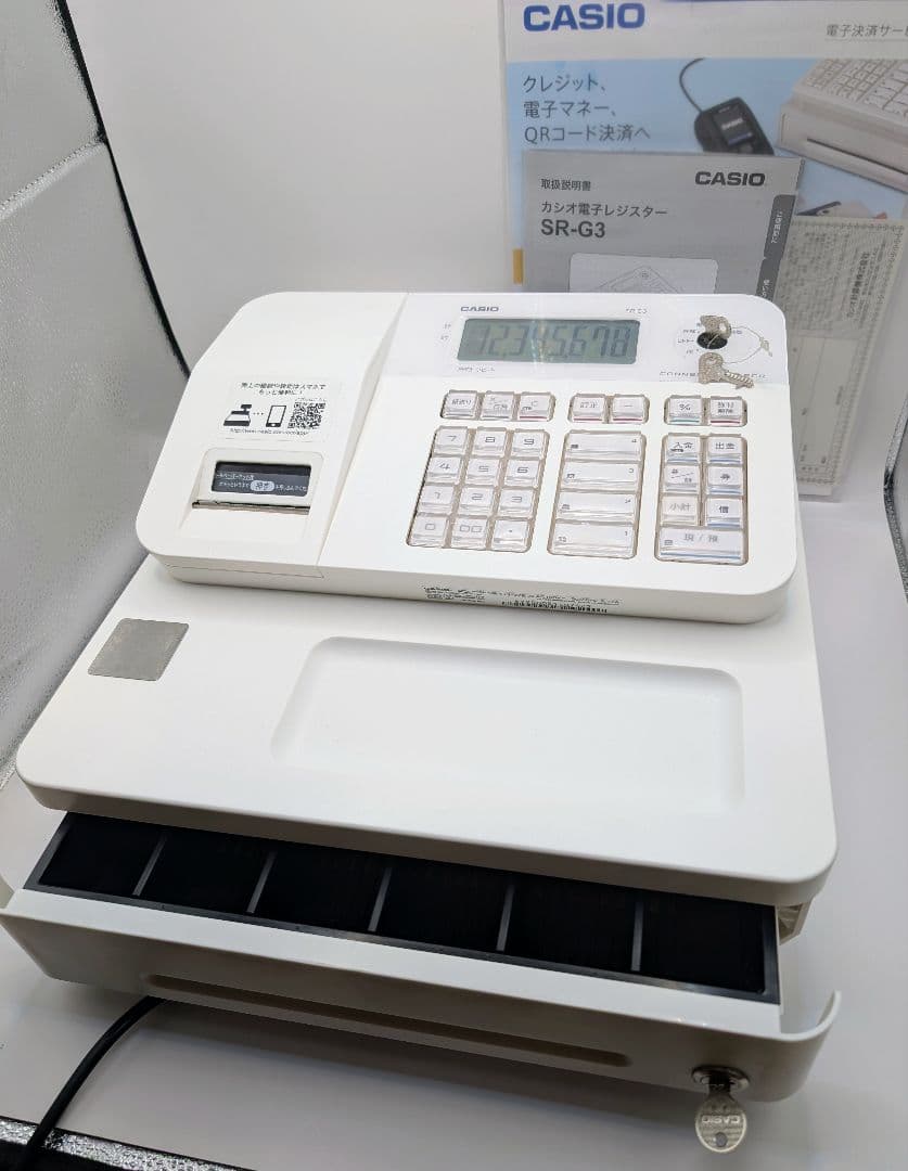 CASIO 　レジスター SR-G3-EX WE Bluetooth対応