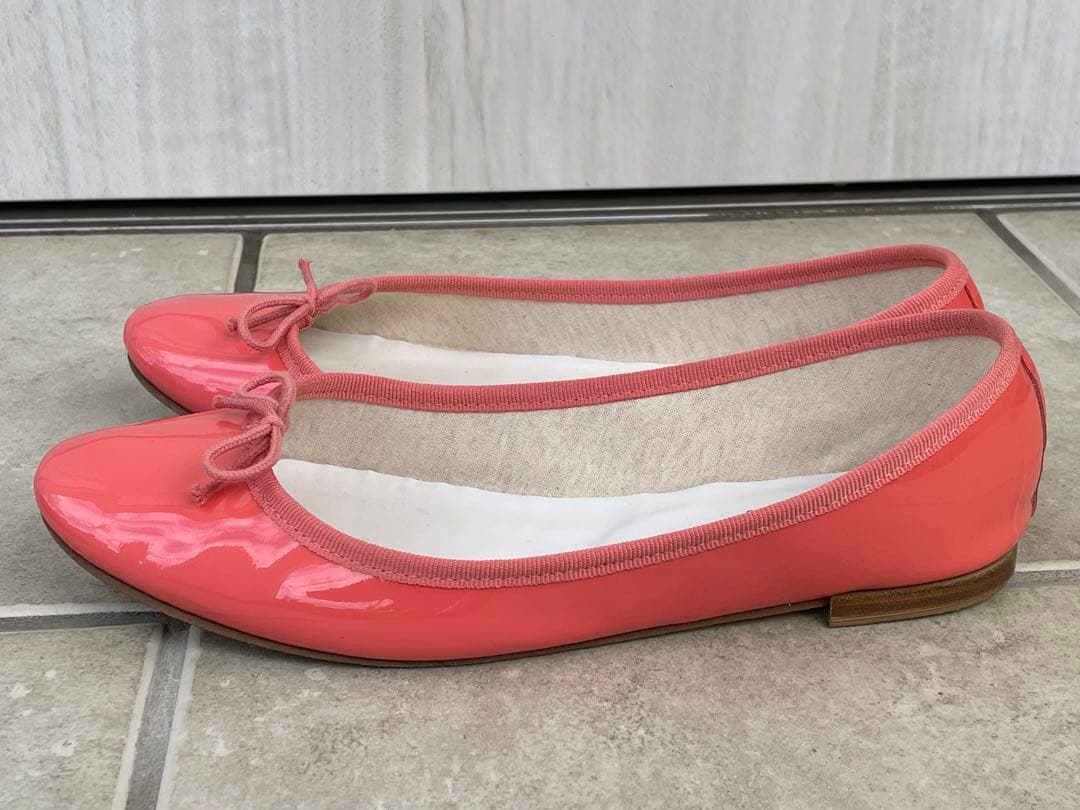 Repetto コーラルピンク バレエシューズ38.1/2