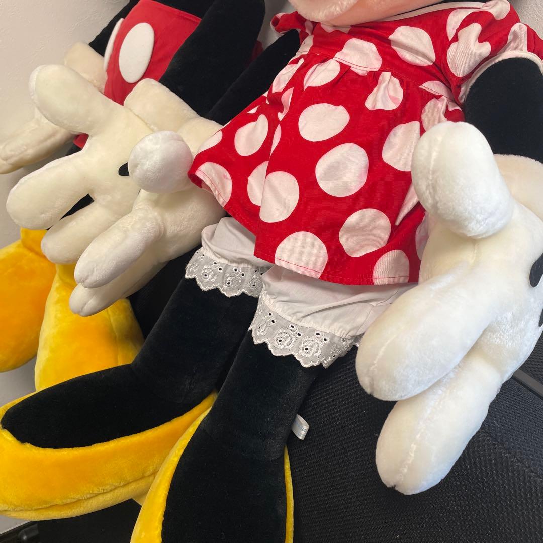 レトロ　ミッキー　ミニー　ビッグぬいぐるみ