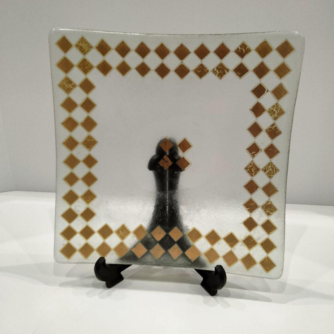 M251 由水常雄 1984年個展出品 模正倉院ガラス器 ゴールドサンドイッチ