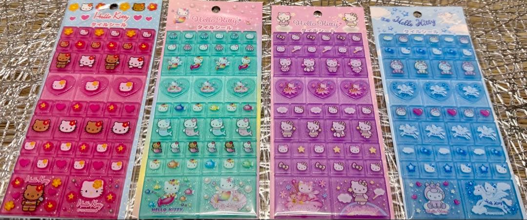 ボンボンドロップシール・ぷくぷくシール・タイルシールなどの詰め合わせ