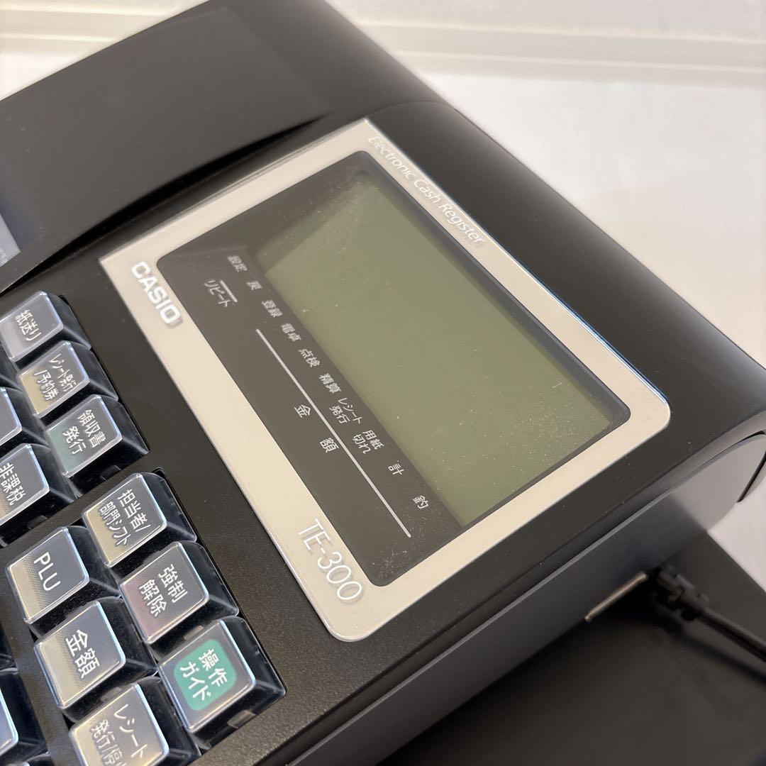 【動作確認済み】 CASIO 電子レジスター TE-300 ブラック カシオ