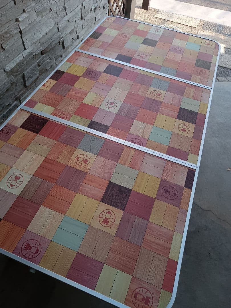 【Coleman】ナチュラルモザイクリビングテーブル/140