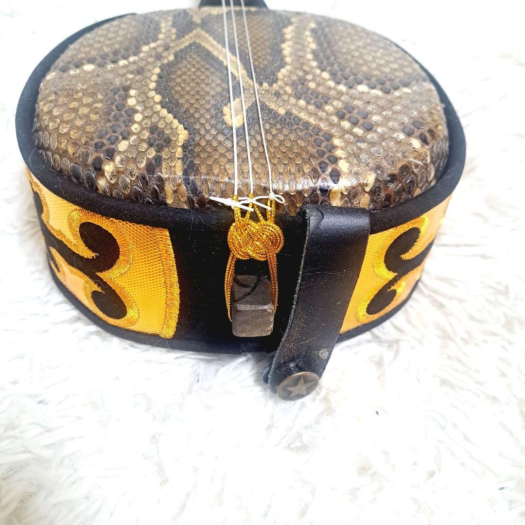 【高級品•職人手造り】沖縄三線 本蛇皮 本張り 本皮 弦楽器 和楽器 琉球