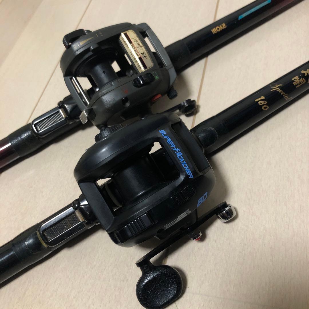 落とし込み、カセ、筏竿　リールセット