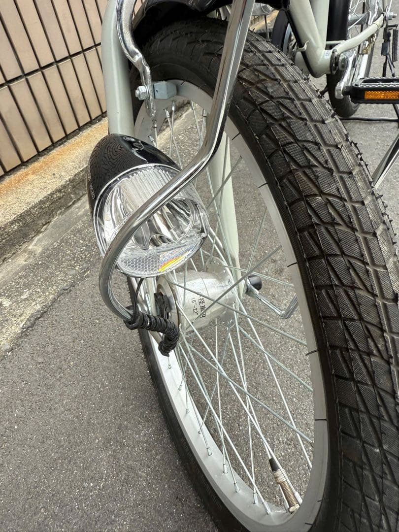 【大阪限定】小径自転車 ライトグレー 前部バスケット付き