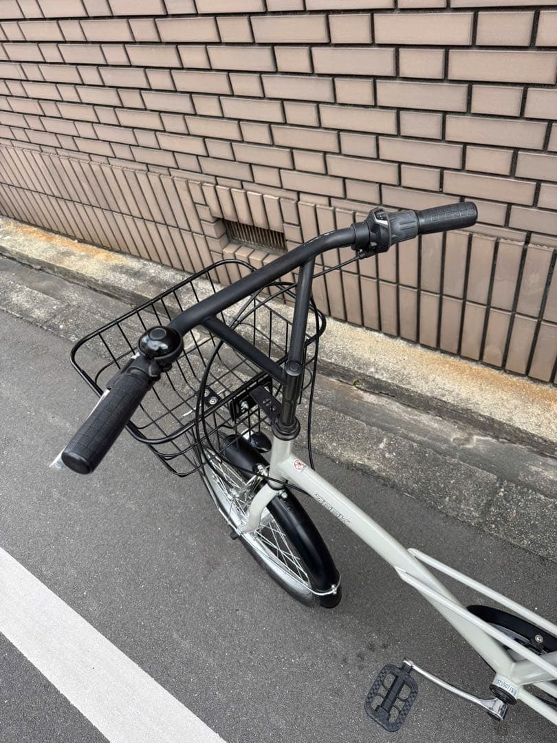 【大阪限定】小径自転車 ライトグレー 前部バスケット付き